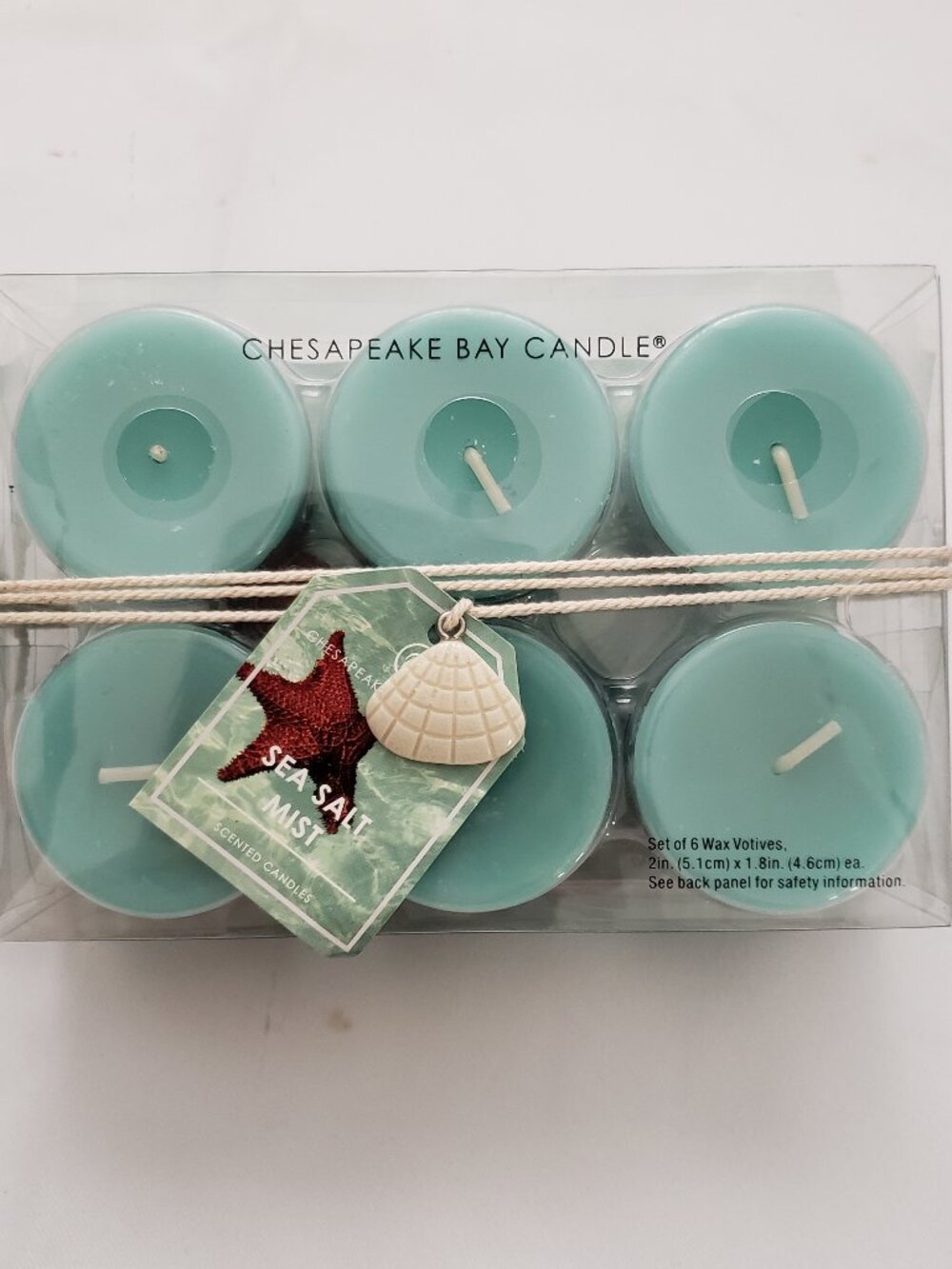 NEW Chesapeake Bay Sea Salt Mist votive candle set home coastal beach scented